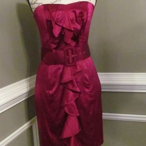 Fuschia Pink Ladies Dinner Dress